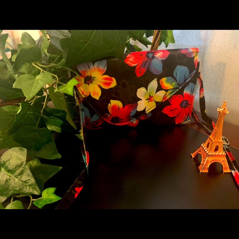 Floral over the shoulder/clutch